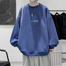 S6274-P28秋季圆领卫衣男大码韩版宽松长袖外套，男装卫衣，电商A040