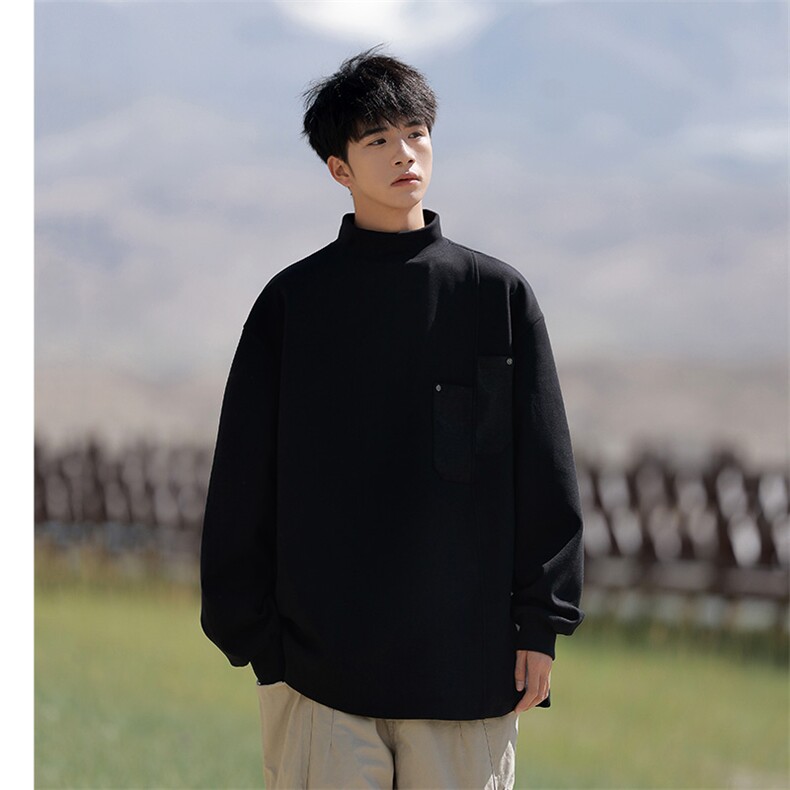 秋冬德绒卫衣男潮流卫衣高领口袋青少年上衣WY735-P33,男装卫衣,星座210-1