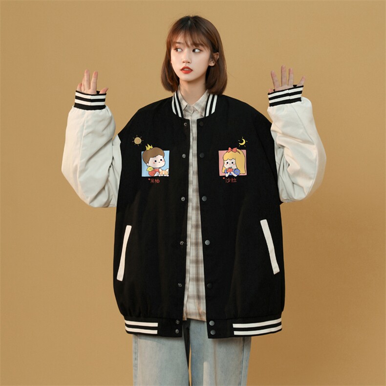 中性风春秋季情侣棒球服男女休闲夹克女时尚外套男BQF299-P50，男装夹克，电商B371