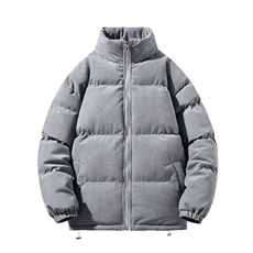 冬上新青少年加棉加厚棉服潮纯色简约立领棉衣外套男女6223-P100，男装棉衣，电商A441-1