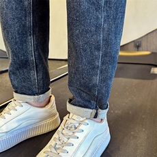 蓝色抓毛