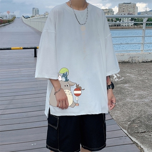 Q11152-P30 春夏季七分袖t恤男大码五分袖男短袖中袖图片