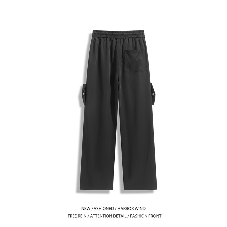 抖音品质潮流褶皱透气网眼冰丝宽松休闲裤B315-K25407-特p35控68,男装休闲裤,电商B315