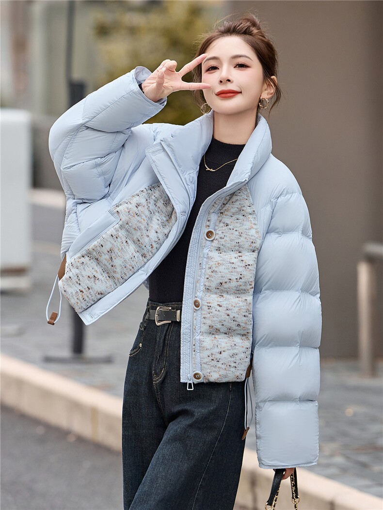 2025年冬季短款90白鸭绒,女装羽绒服,艾尚靓装