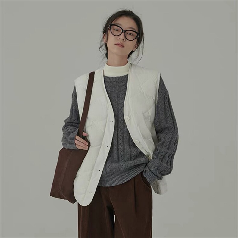 时尚百搭宽松麻花针织羊毛衫女气质显瘦学院风毛衣外套,女装羊毛衫,泰沅羊绒