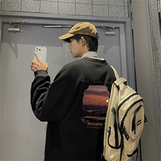 特P25控48秋冬新款男士圆领卫衣宽松休闲日常百搭上衣WQ2420，男装卫衣，电商B370