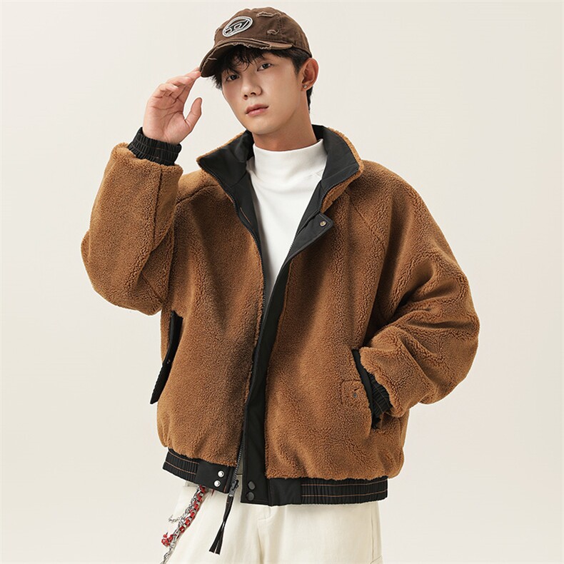 2025冬季新款男装日系潮牌两面穿宽松休闲棉服加厚外套MY388-F165图片