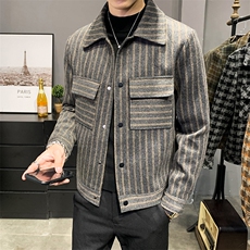 312A-5-1202-P125春季新款妮子毛呢休闲夹克外套男呢子大衣A，男装夹克，星座312A-5