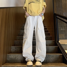 特星巴克100棉新款工装裤白色弯刀牛仔裤潮流男裤长期有货556P55，男装牛仔裤，星座902A