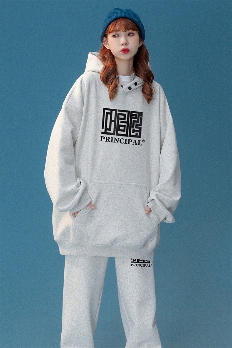 中性风卫衣套装华棉复合高克重抖音品质HZ6503上衣P65裤子P45,男装休闲套装,电商A268