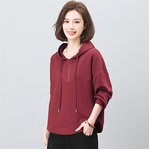 连帽卫衣女2025春秋新款时尚洋气爆款女装外套减龄宽松休闲上衣潮图片