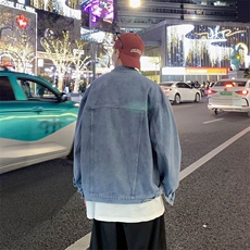 单排扣青少年翻领长袖春秋季潮牌学生纯色工装标准常规款8824/P58，男装工装外套，星座506