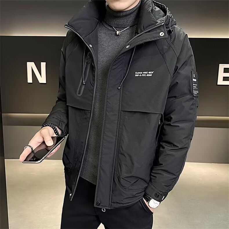得物品质秋款男女连帽夹克衫大口袋魔术贴刺绣宽松外套JK8109P80,男装夹克,星座1013-1