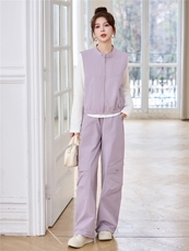 2026年春季时尚流行新款休闲工装裤三件套套装，女装套装/套裙，布芭啦