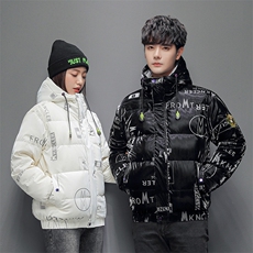 2025冬季连帽潮牌时尚韩版宽松鲨鱼皮羽绒服短款外套2216P80，男装羽绒服，星座1602B（原101B-1）