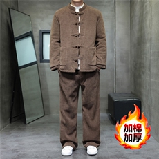 2025冬季风套装中式复古唐装棉衣棉绒保暖棉袄TZ2534-P205，男装棉衣，电商A008