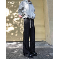 港风秋款男休闲裤满天星褶皱宽松直筒休闲长裤h051P40，男装休闲裤，星座1013-1