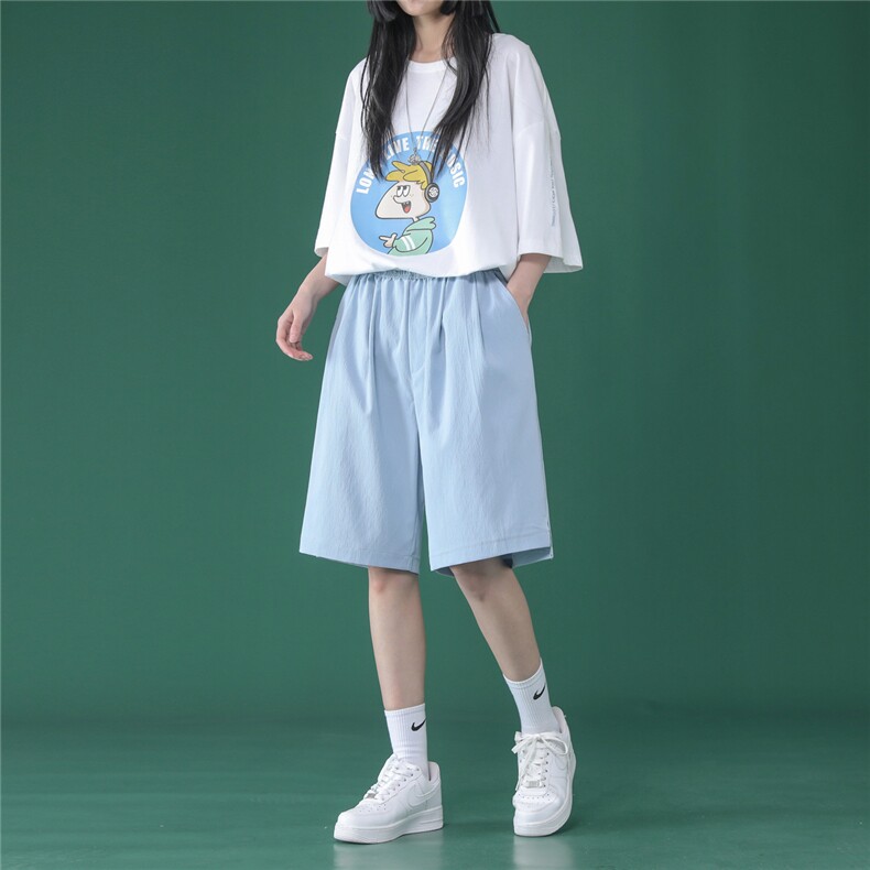 中性2022潮流百搭休闲舒适五分纯色短裤DK521-特批20,男装休闲裤,星座718-1