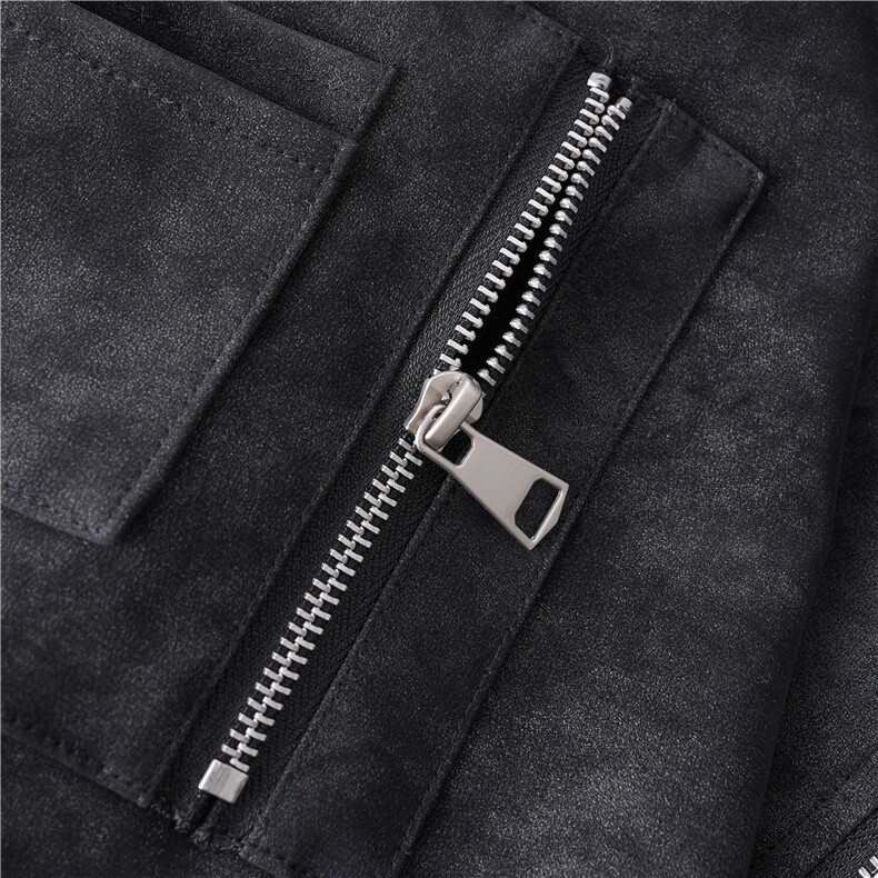 JK707-尺码M-3XL-P65-X148-皮夹克外套连帽oversize擦色假两件,男装夹克,星座1811B
