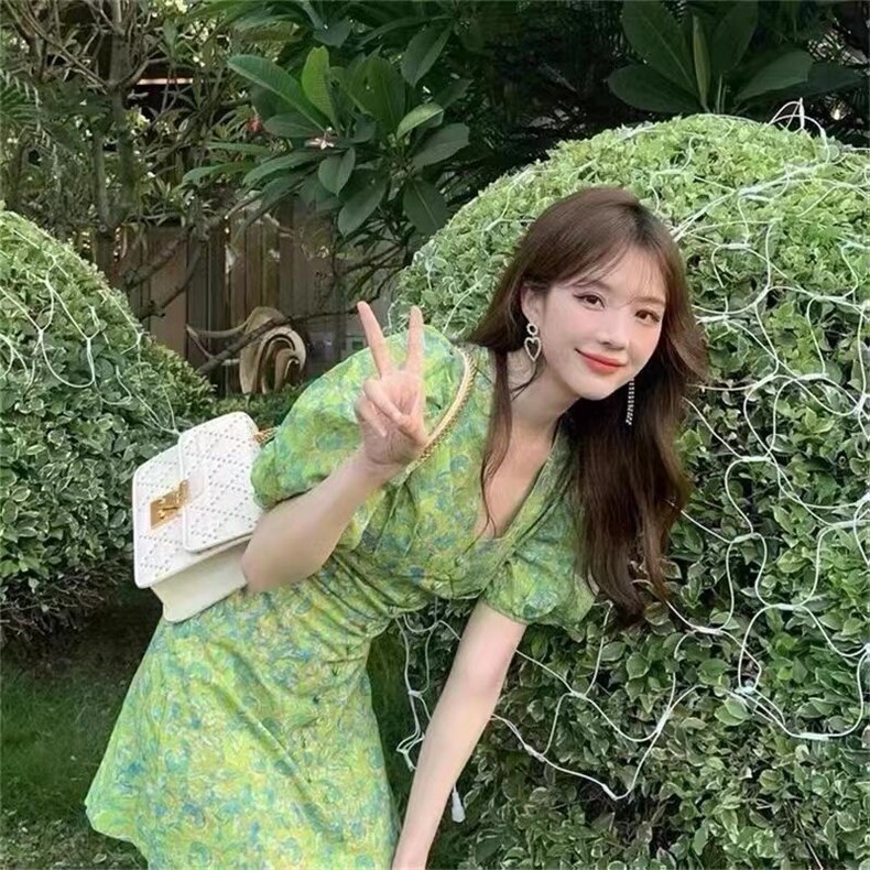夏季新款连衣裙，女装连衣裙，青羽鹤