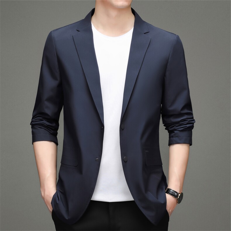 男装西服外套2023春秋季新款爸爸装上衣中青年男士休闲纯色外套，男装西服，电商B212（原钱塘6029）