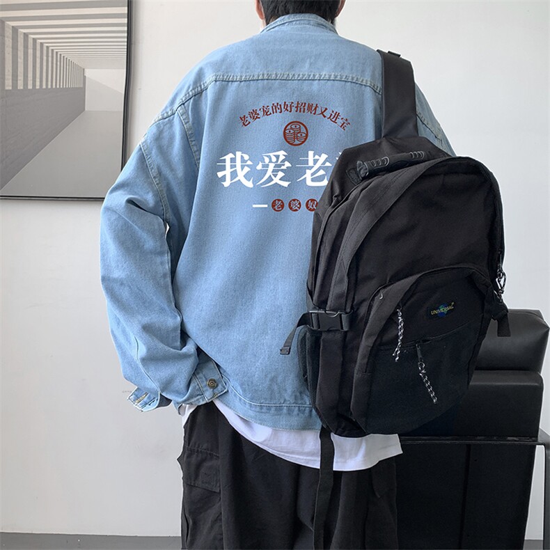 牛仔夹克男大码牛仔外套男茄克NJ77375-P60,男装夹克,电商A040