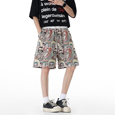 YK86070-P2380%涤20%棉潮牌宽松休闲潮流短裤男夏季百搭，男装休闲裤，电商A086-1