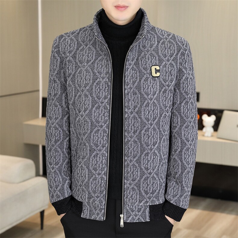 2024新款男士毛呢大衣时尚短款立领商务潮流夹克上衣D99P145控238，男装毛呢大衣，电商B226