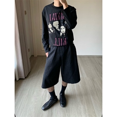 网图现货复古印花圆领长袖T恤纯棉休闲百搭CT813-P29，男装T恤，电商C310