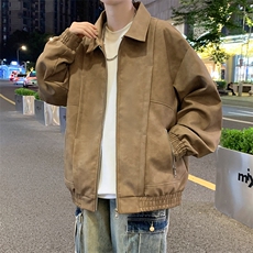 JK6833-P78L-9XL秋季新款大码美式重磅翻领休闲夹克控128，男装夹克，星座109