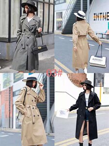 长款可收腰风衣，女装风衣，YO\VLF雅洛菲