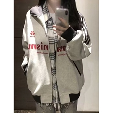 侧条纹棒球服男款秋冬麂皮绒运动夹克高街痞帅外套WY33，男装夹克，星座1116A（原606A-3）