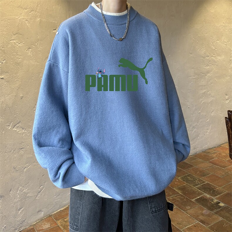 控78假两件毛衣男大码加绒针织衫男毛线衣M80227-P55加绒P70,男装针织衫/毛衣,电商A040
