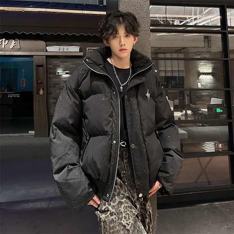 405A 美式高街个性金属设计印花满天星棉服  MY24912-特批85控158图片