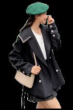 现货271-9712新款花边撞色小西装，女装西装，浙宝271