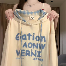 5208-P55新款宽松毛巾绣潮牌卫衣外套薄款/加绒，女装卫衣/绒衫，星座617A-2