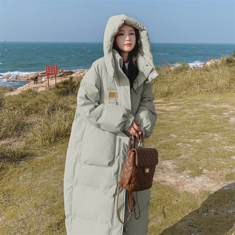 中长款小个子羽绒棉服女冬新款学院风韩版宽松棉衣外套加厚面包服,女装棉衣/棉服,2B218
