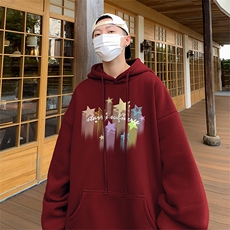 直播品质360克重磅美式印花卫衣Y222特P35同步供应华棉P45特，男装卫衣，电商A486