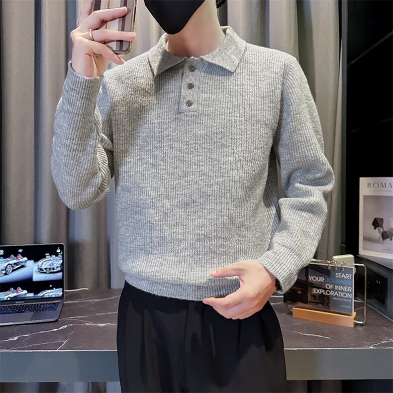 B216MY5156P652025秋冬新款男士POLO衫领毛衣针织衫,男装针织衫/毛衣,电商B216（原B302）