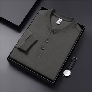 2025秋季新品240克索罗娜亨利领长袖t 7A抗菌70%棉打底衫5011P40图片
