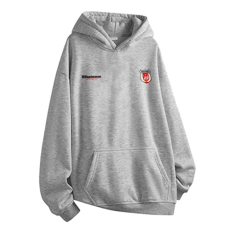 抖音得物二开现货供应春装重磅美式高街宽松连帽卫衣DL3001，男装卫衣，电商A486-1