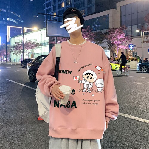 卫衣男春季美式重磅潮牌潮流宽松圆领上衣oversize大码长袖打底衫,男装卫衣,电商B371