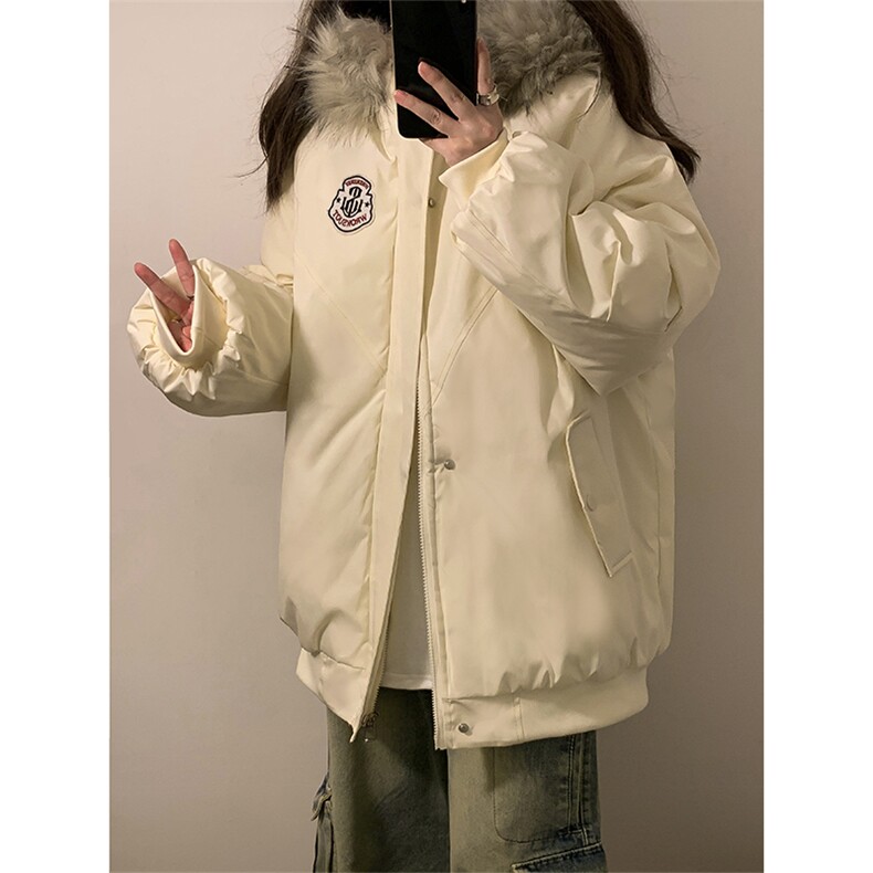 冬季宽松/连帽大毛领休闲外套潮加厚棉衣XZ102B-1M2592-P125,男装棉衣,星座102B-1