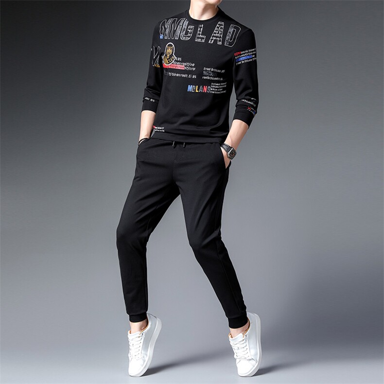 CA92309钱塘2020-2秋冬新款厚款加绒时尚休闲中青年男士套装P160,男装休闲套装,钱塘207-2