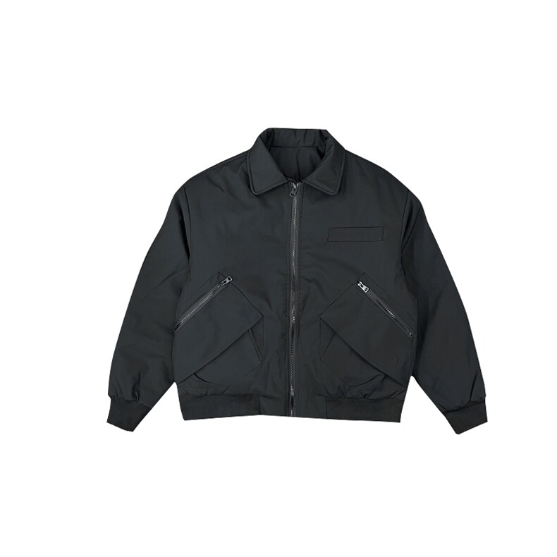AY126/P138控178冬季社会小伙休闲百搭百搭口袋翻领棉服男黑首1,男装棉衣,星座305B-1