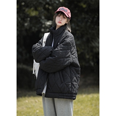 菱形格棉服外套W1858P105控138，男装棉衣，星座1018-3