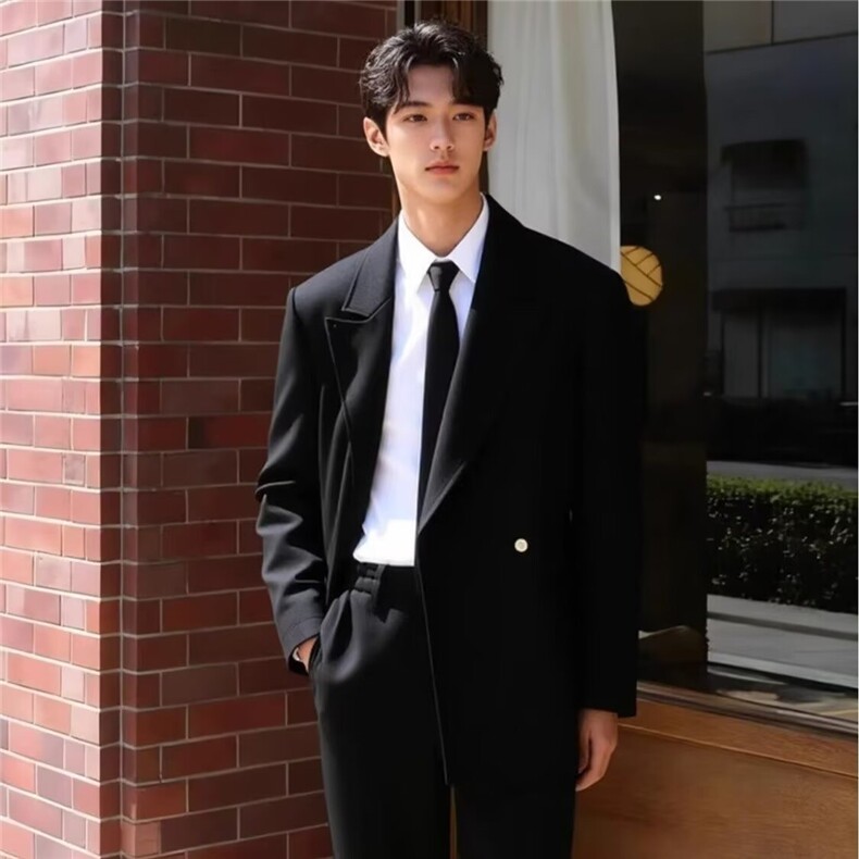 1506/QXZ380/P67韩版帅气宽松港风西装外套男春秋百搭休闲西服,男装西服套装,星座1506