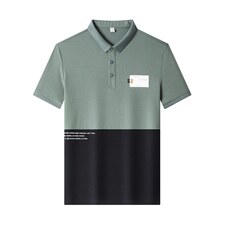 男士时尚拼色短袖T恤男薄款翻领POLO衫男装夏季青年百搭体恤衫潮，男装T恤，电商B212（原钱塘6029）