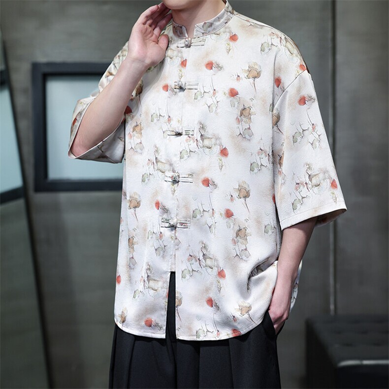 风数码印花衬衫XZ815-1--C2502-P60银杏,男装衬衫,星座815-1（原A203A）