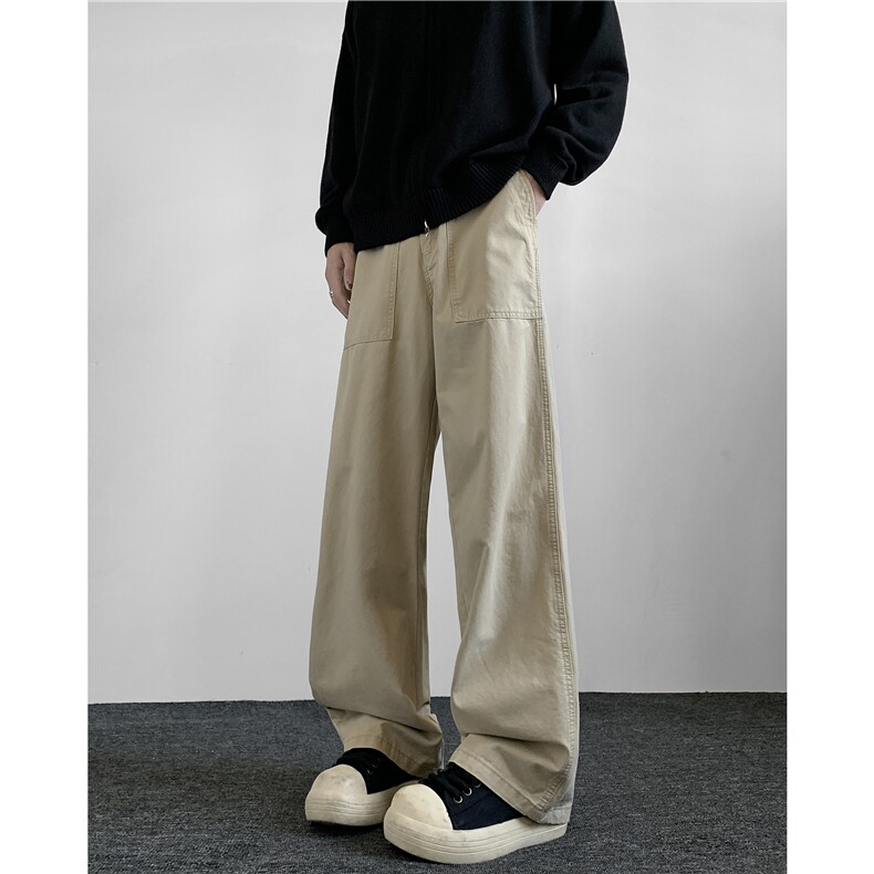美式高街裤子男潮牌休闲裤cleanfit微喇垂感伐木工装裤K615-P55,男装休闲裤,星座308B-2